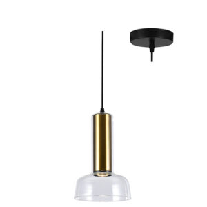 Eurolux P1328 Zenith Glass Pendant Brass