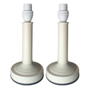Litex Lamps TL4033 WHITE Mini Table Lamp Twin Pack
