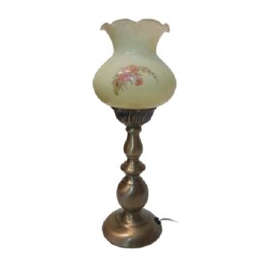 Litex Lamps TL4027 Shaped Table Lamp with Decorative Glass