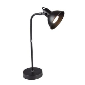 Brightstar TL185 BLACK LED, Metal Desk Lamp with Rotatable Head