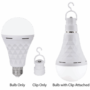 Brightstar BULB LED 296 A80 LED Emergency Rechargeable Bulb, With Clip and Switch