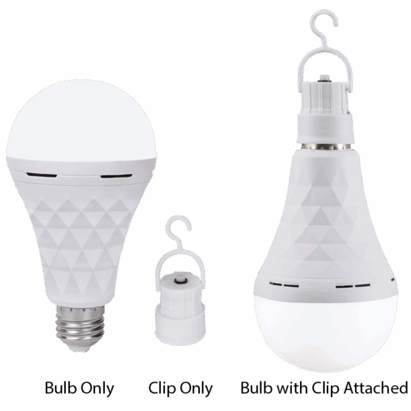Brightstar BULB LED 296 A80 LED Emergency Rechargeable Bulb, With Clip and Switch