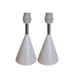 Litex Lamps TL3382 WHITE Mini Cone Metal Table Lamp Twinpack