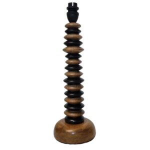 Litex Lamps TL1060 Wooden Pebble Style Table Lamp