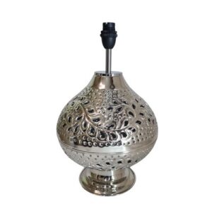 Litex Lamps TL1122 SL Ivy Rounded Leaf Etched Table Lamp - Small