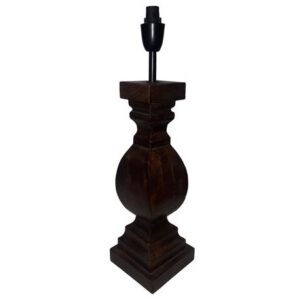 Litex Lamps TL946 Hand Crafted Rustic Wooden Table Lamp