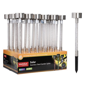 Eurolux H195 Solar Garden Spike Stainless Steel