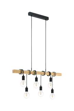 Eurolux P1016 Townshend 6LT Pendant Black