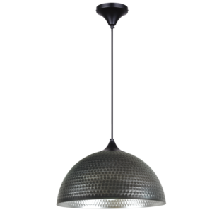 Brightstar PEN942 SL/AQ Metal Pendant with Hammered Metal Dome
