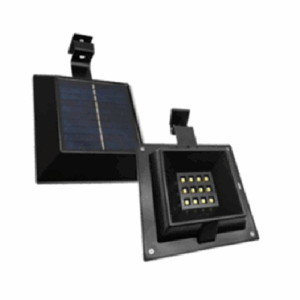 Glo Elec GL10FSL5BSCW  Solar Gutter Light Black Square