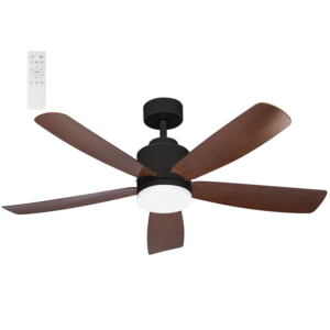 Brightstar FCF112 Black with Brown Wood Finish ABS Blades