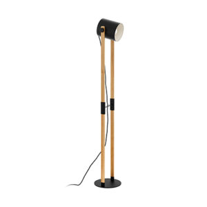 Eurolux FL303 Hornwood Metal and Wood Floor Lamp
