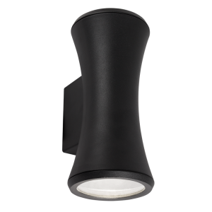 Brightstar L119 BLACK Up and Down Facing Die Cast Aluminium with Clear Glass Cover
