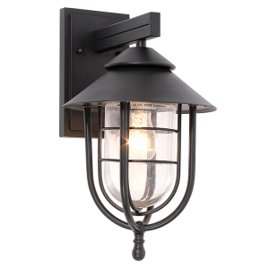 Brightstar L258 BLACK Die Cast Aluminium with Clear Glass