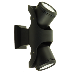 Brightstar L272 BLACK Up and Down Facing Die Cast Aluminium with Clear Glass Cover