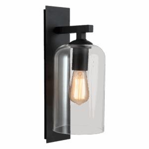 Brightstar L509 BLACK Down Facing Metal Lantern with Clear Glass