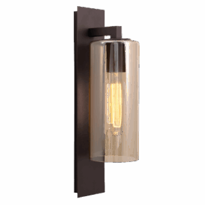 Brightstar L510 COFFEE Down Facing Coffee Colour Metal Lantern with Amber Glass