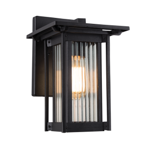 Brightstar L516 BLACK Down Facing Aluminium Lantern with Opaque Glass