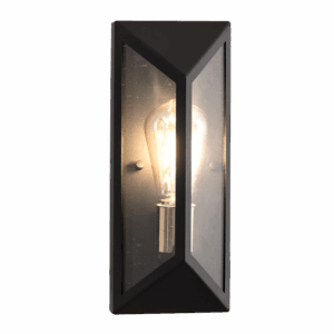 Brightstar L524 BLACK Metal and Clear Speckled Glass