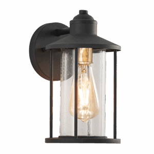 Brightstar L526 BLACK Metal with Clear Speckled Glass