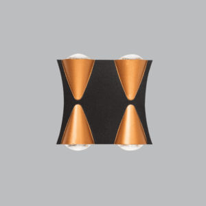 Brightstar L555 BLACK/GOLD LED Wall Bracket, Up and Down Facing