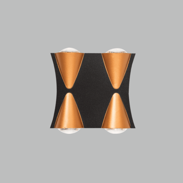 Brightstar L555 BLACK/GOLD LED Wall Bracket, Up and Down Facing