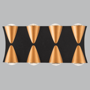 Brightstar L556 BLACK/GOLD LED Wall Bracket, Up and Down Facing