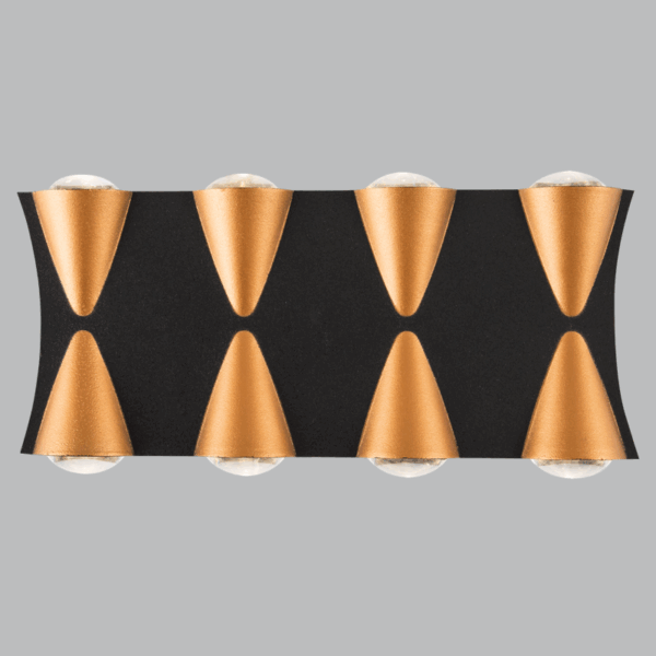 Brightstar L556 BLACK/GOLD LED Wall Bracket, Up and Down Facing