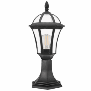 Brightstar L569 BLACK 6 Panel Pillar Polypropylene Base with Clear PC