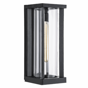 Brightstar L574 BLACK Aluminium and Clear Glass, Wall Mount