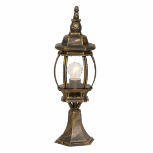 Brightstar L8083 Black and Gold  Pillar Lantern