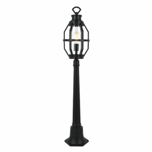 Brightstar LFL038 BLACK Aluminium and Clear Glass