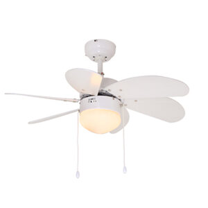 Eurolux RF27SS Mikro Ceiling Fan with Light White