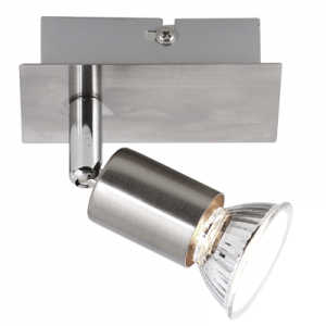 Brightstar S058/1 Satin and Polished Chrome Spotlight