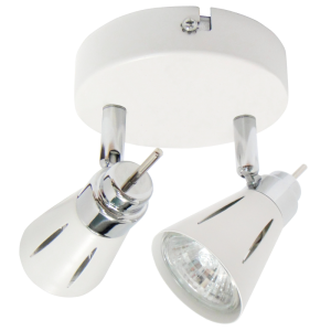 Bightstar S066/2 White and Polished Chrome Spotlight