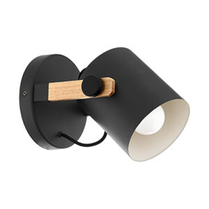 Eurolux S459 Hornwood Steel and Wood Spotlight