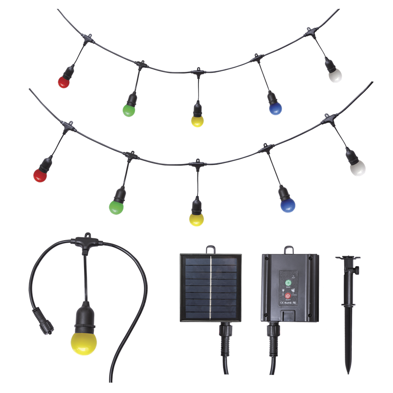 Brightstar WSC010 Multicolour Solar Outdoor String Lights (IP65)