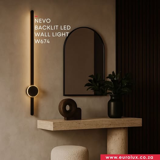 Eurolux W674 Nevo Backlit Wall Light Black LED - Image 4