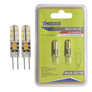 Brightstar BULB LED 108 1.5W G4 Cool White LED Bulb