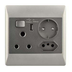 Brightstar EPL361 DUO 16 AMP Plug + New RSA Socket + USB + Schuko  – 4 X 4