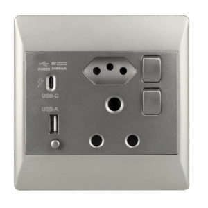 Brightstar EPL365 DUO 16 Amp Plug New RSA Socket + 1 USB-C and 1 USB-A – 4 X 4