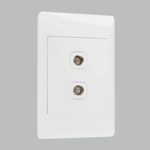 Brightstar ESW035 WHITE Double TV Socket – 2 X 4