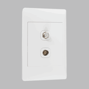 Brightstar ESW040 WHITE TV + Satellite Socket – 2 X 4