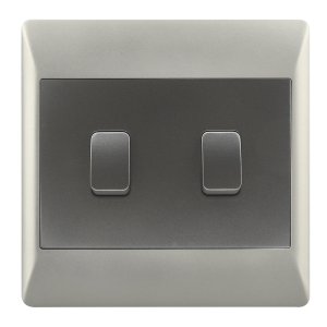 Brightstar ESW076 DUO 2 Lever 1 Way Switch – 4 X 4