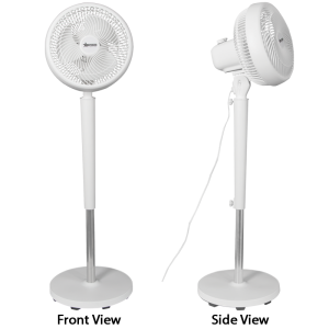 Brightstar FAN027 White 10” (25.4cm) Floor Fan, 3 Speed Control