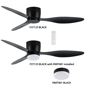 Brightstar FCF123 Black Fan with Black ABS Blades