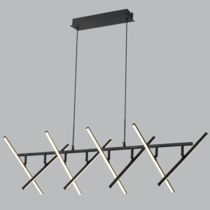 Brightstar PEN147 Black LED, Iron and Aluminium Pendant with PVC Moveable Arms