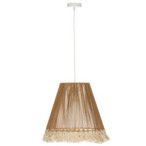 Brightstar PEN883 NATURAL Iron and Rope Pendant with Tassles