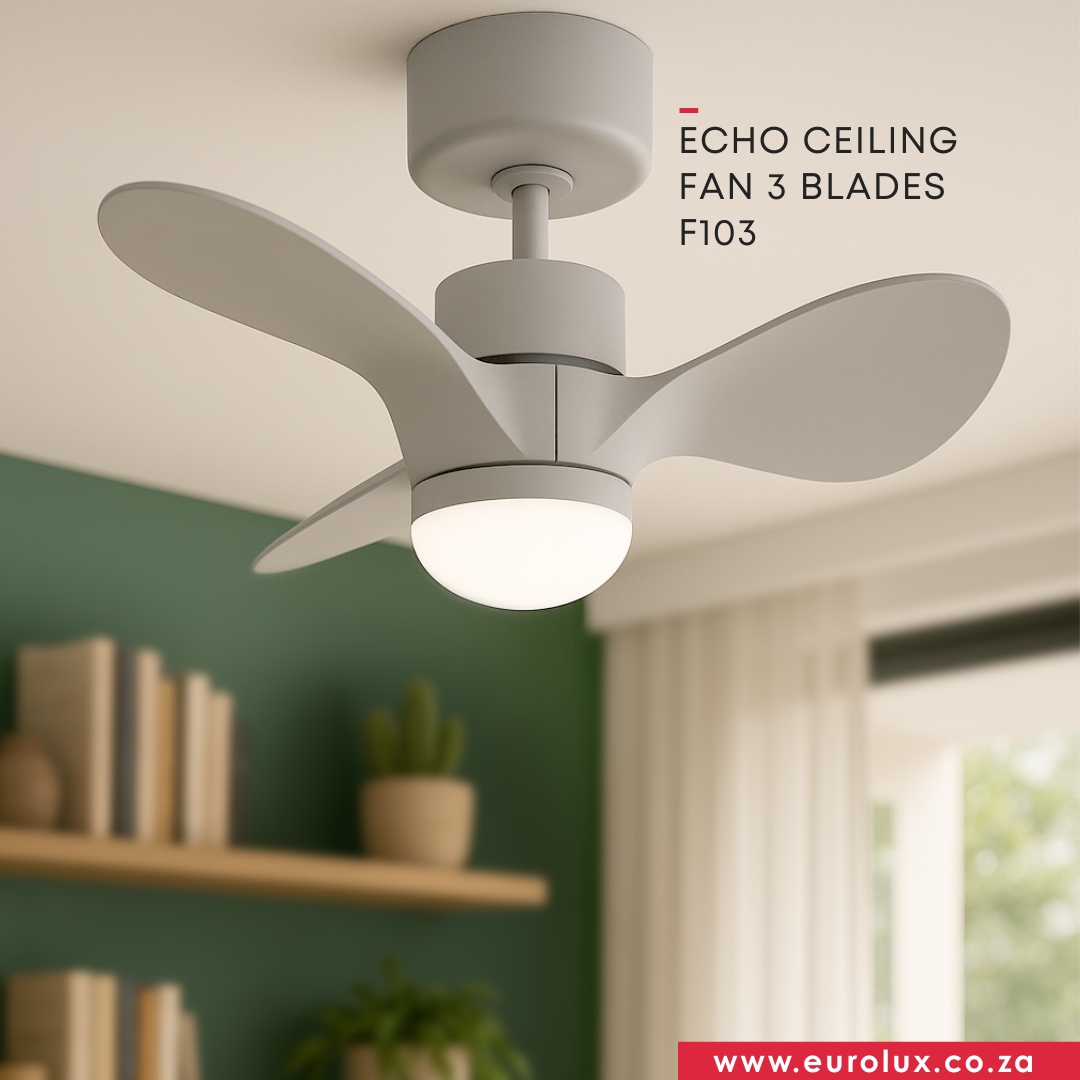 Eurolux F103 Echo Ceiling Fan 3 Blades White Power Motor 40w - Image 2
