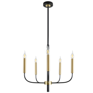 Brightstar CH714/5 GD/BK Metal Chandelier